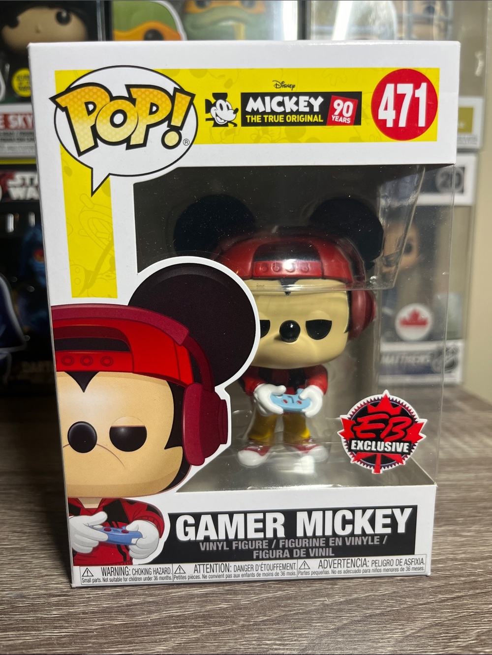 Disney Gamer Mickey Vinyl Figure - Red, Black, Yellow